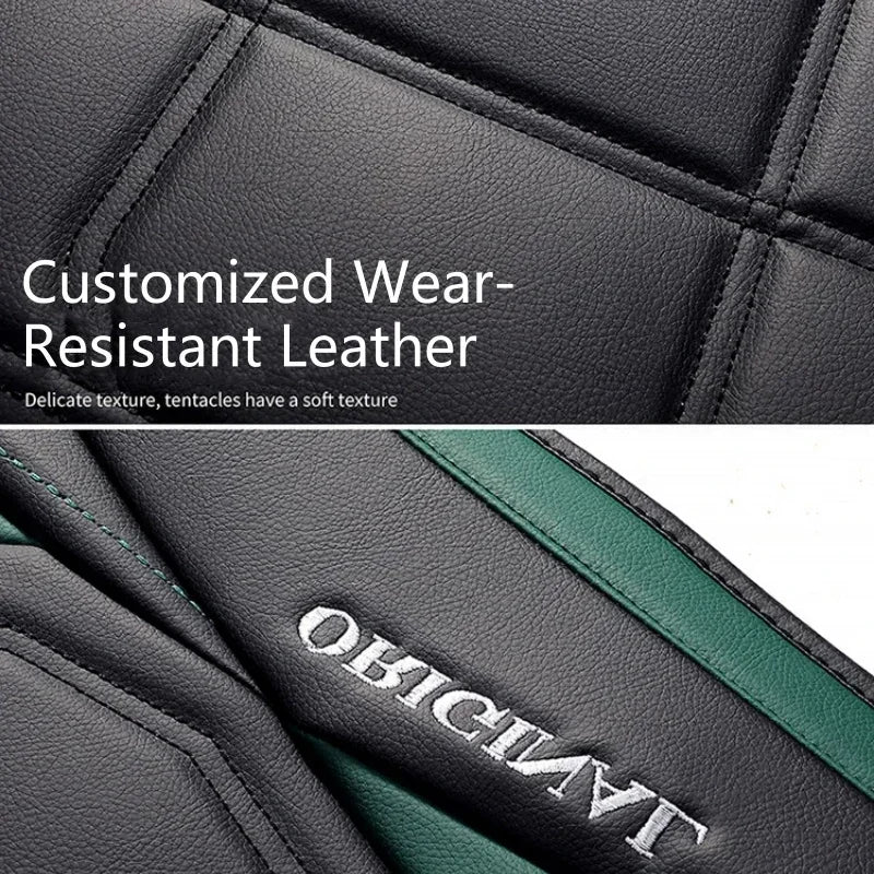 1pc Car Front Seat Cover, Rear Seat Cover All Inclusive Premium PU Leather Mat with Soft Cushion Full Package Protector Cover