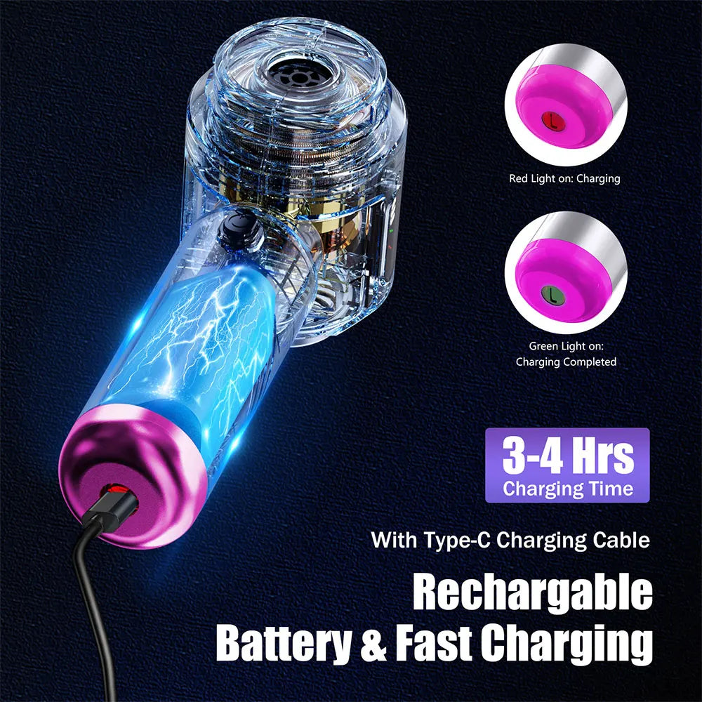 Cleaning Blower Tool Car Vacuum Cleaner Portable Blow Drying Dust Removal 3 Gears adjustable Electric Air Duster Type-C Charging