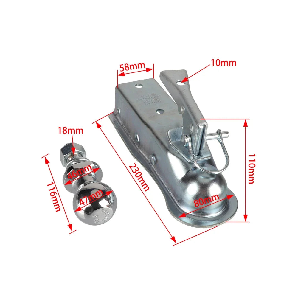 Accesorio de gancho para remolque de kart de playa Dispositivo de conexión de bastidor de remolque modificado Cubierta de cabeza esférica universal para tractor