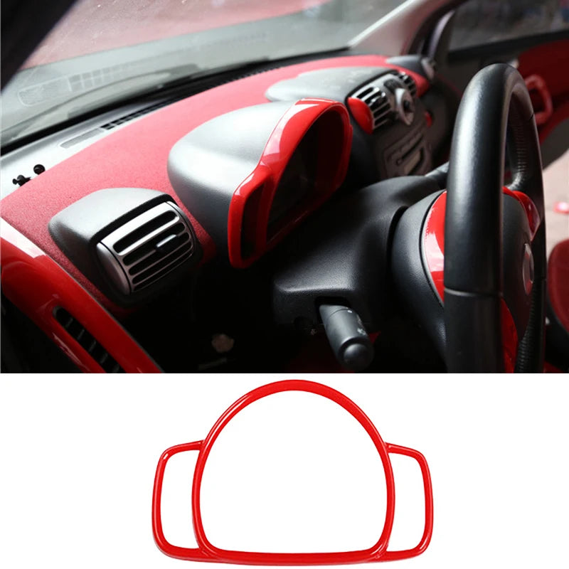 Car ABS Plastic Decorative Cover Red Modification Products For Mercedes Smart 451 Fortwo Interior Sticker Styling Accessories