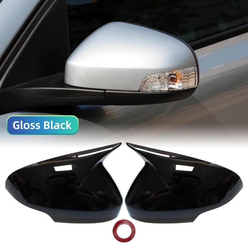 Car Rearview Mirror Cover Housing Carbon Fiber/Glossy Black Side Wing Mirror For Volvo C30 C70 S40 S60 V40 V50 V70 2008- 2010