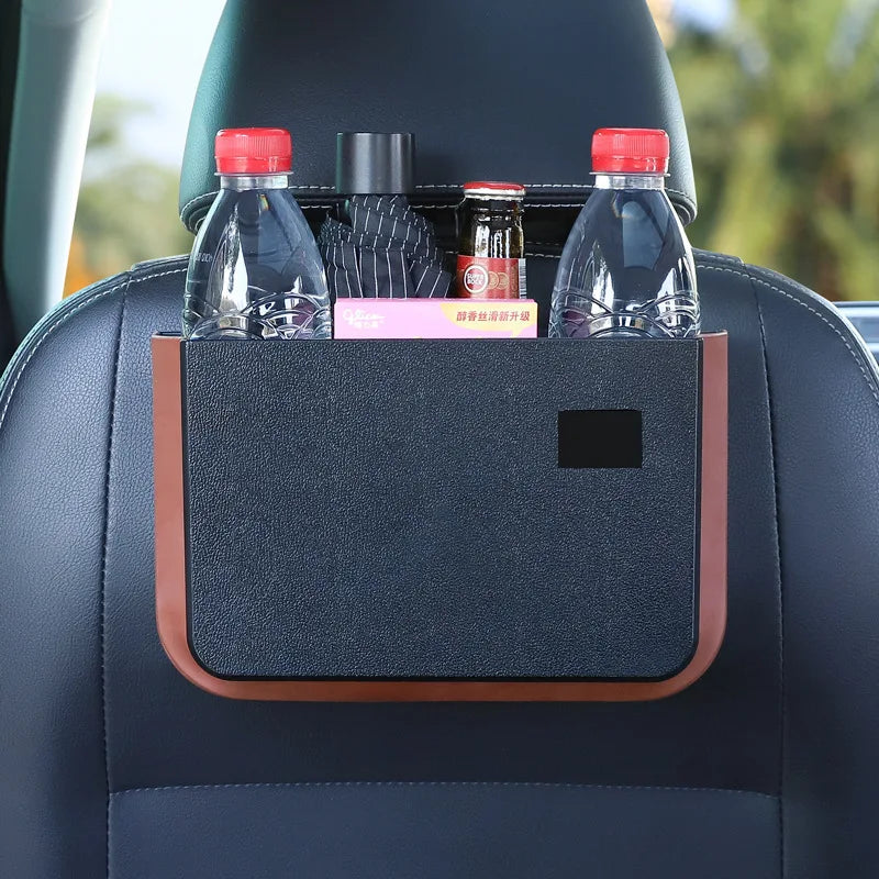 Car Organizer Net for Storage Bag Auto Pocket Tablet Phone Glasses Protection Tray Back Table Rear Seat Cup Holder Auto Parts