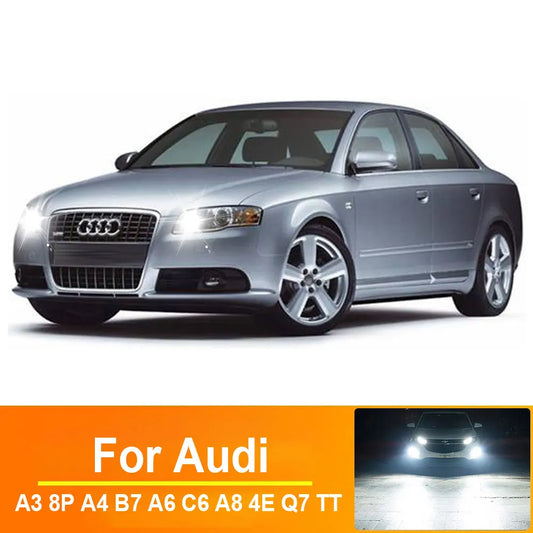 Car LED Daytime Running Light For Audi A3 8P A4 B7 A6 C6 A8 4E Q7 TT 8J Canbus 1156 P21W Ba15s DRL LED No Error