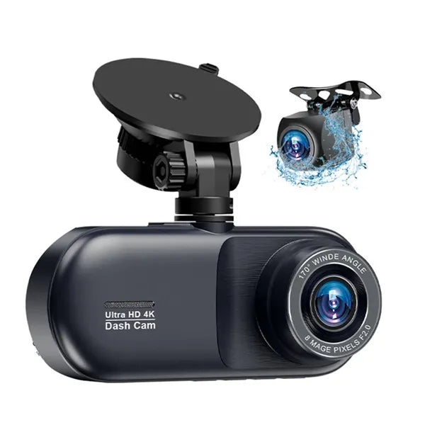 Discount 4K Car Dash Cam 3 Channel Front Rear and Inside Night Vision 24H Parking Monitor APP Control WIFI DVR Recorder Camera