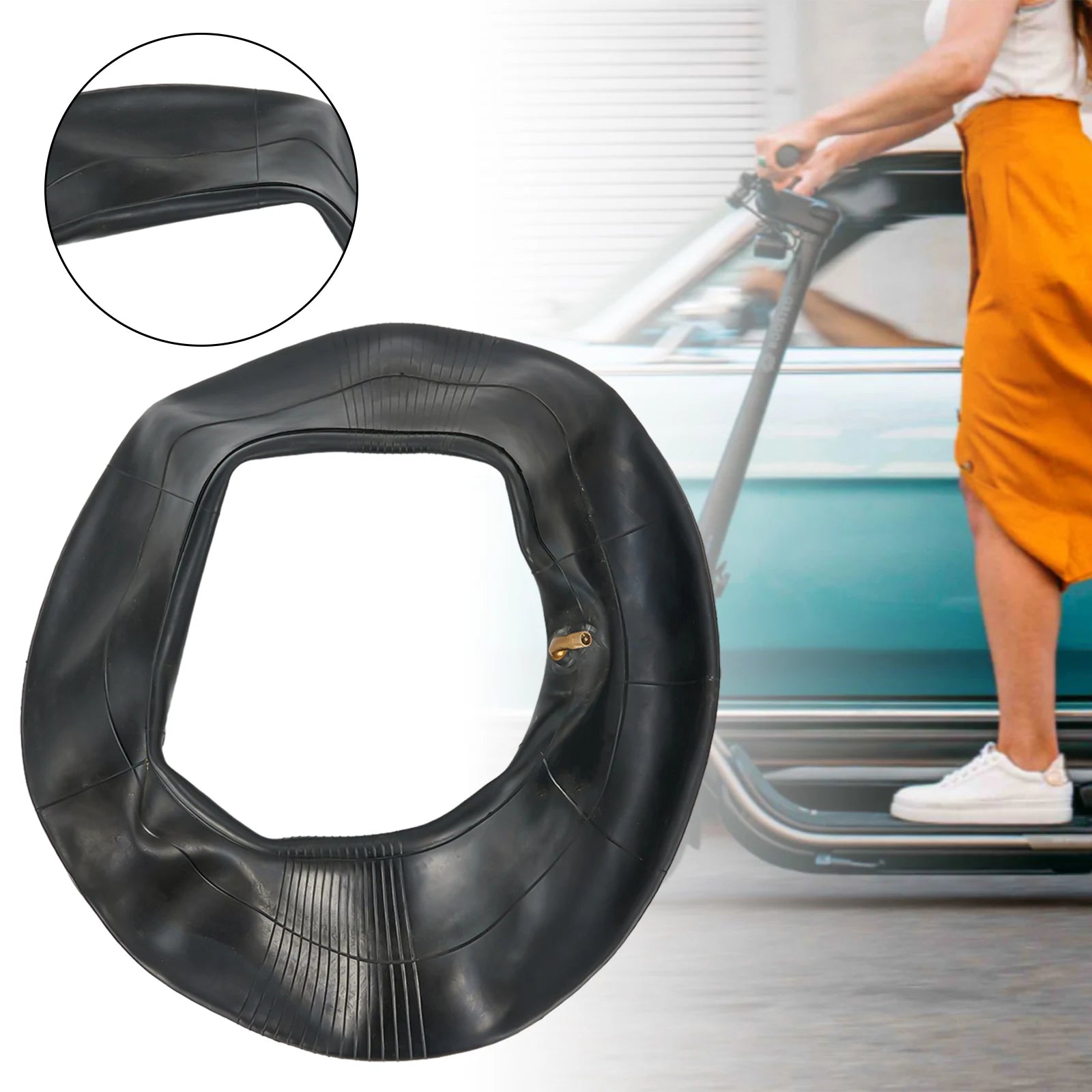 Scooter 4.00-8 Rubber Tire 4.00/4.80-8 Tyre For Trolley Wheelbarrow Rubber Straight Bent Valve Tires Electric Scooter Bike Parts