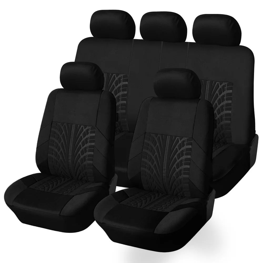Universal Car Seat Covers Full Set Front Split Rear Bench For Car Universal Cloth SUV Sedan Van Automotive Interior Covers