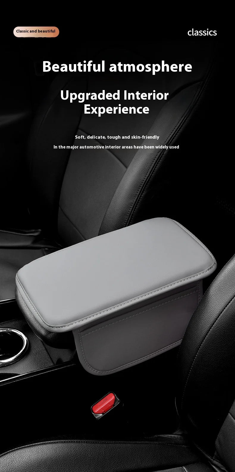Car Interior Accessories Armrest Box Height Increase Pad Storage Bag Center Console Cover for Hyundai I20 I30 Ix35 Tucson