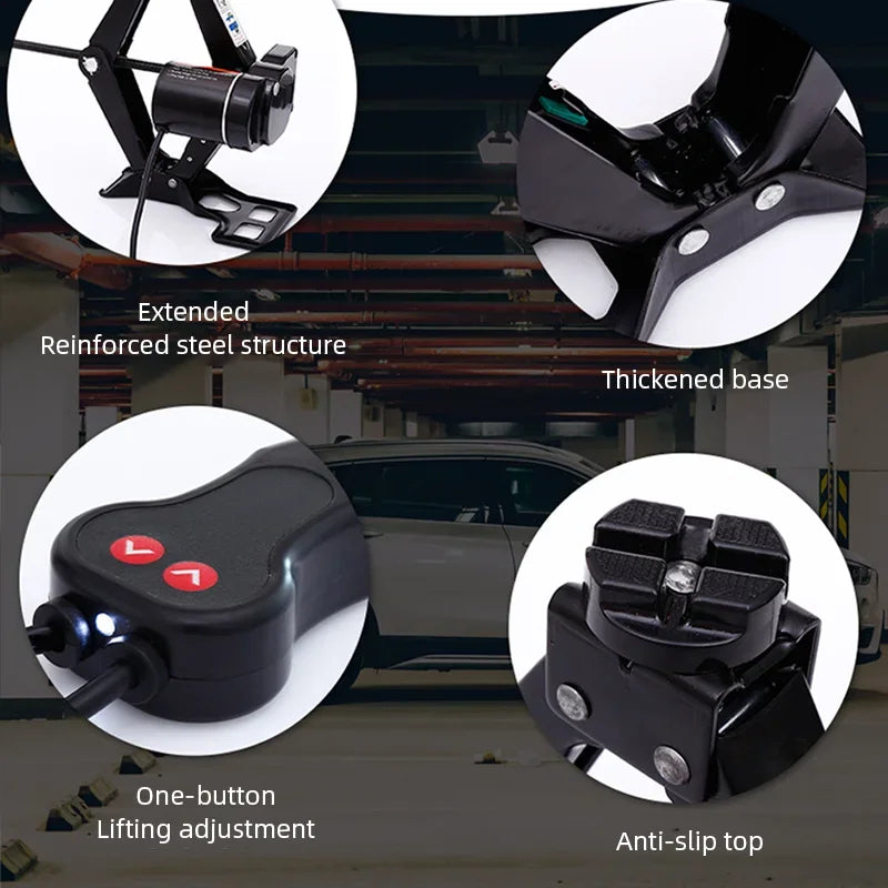12V Electric Car Jack Kit Heavy Duty Portable Tire Changing Tool Electric Vehicle Lifting Device for Emergency Situations