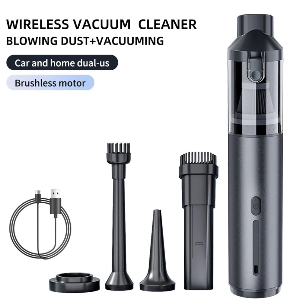 15000Pa Car Vacuum Cleaner Strong Suction Powerful Wireless Portable Car Cleaner for Home Appliance Air Blower Handheld Cordless