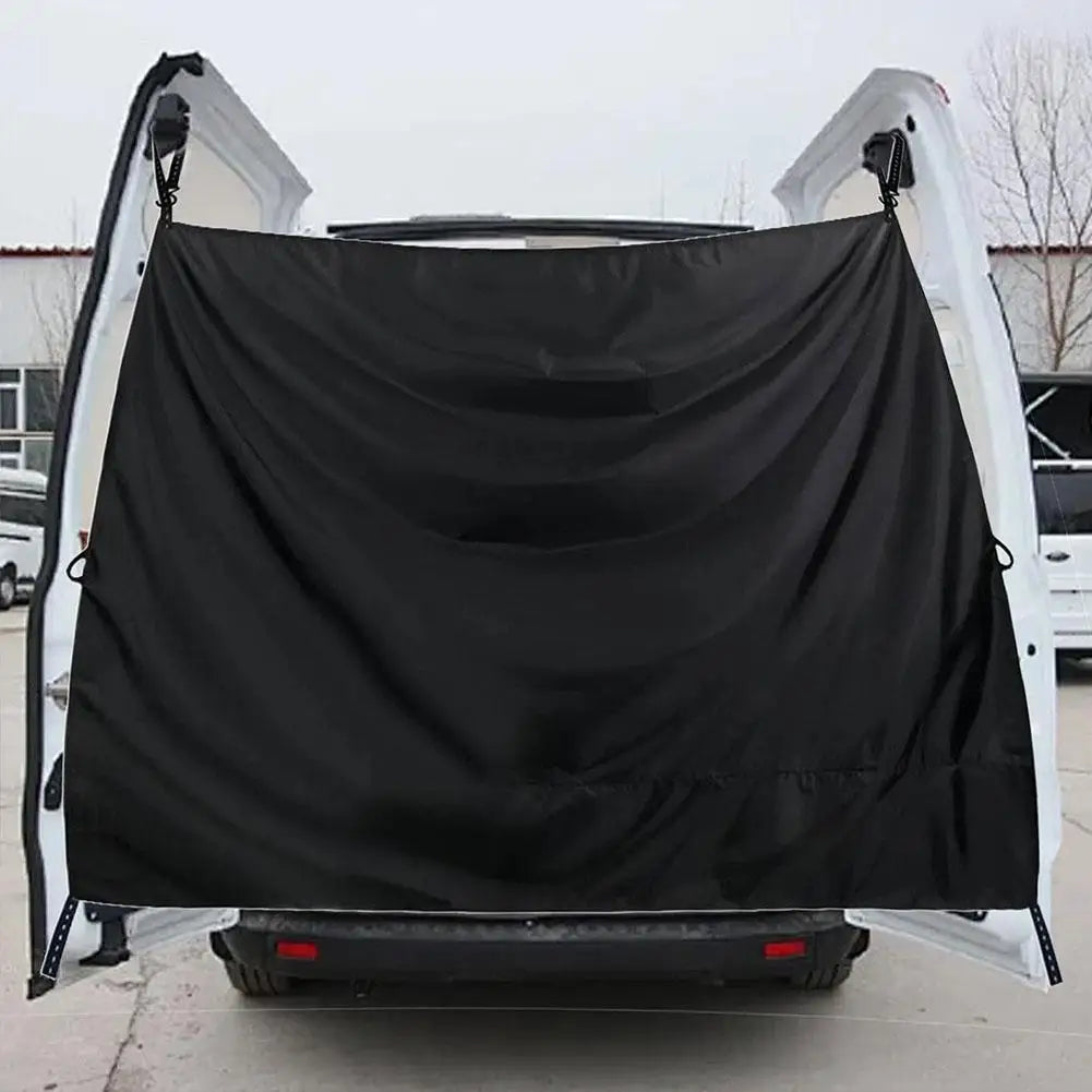 Camper Van Rear Door Curtain Shade Cover Waterproof RV Rear Barn Door Awning Cover Sunshade For SUVs Trucks Business Car