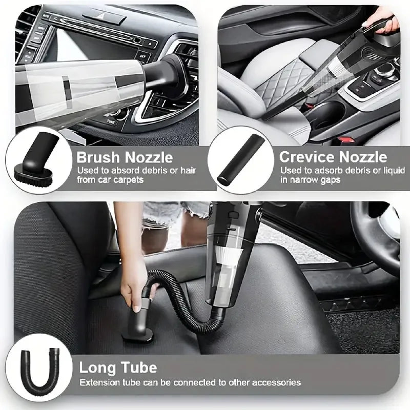 Clean Any Mess, Anywhere. Portable Vacuum for Car Seats, Home Sofa & Tight Spaces. The Ultimate Quick-Clean Tool.