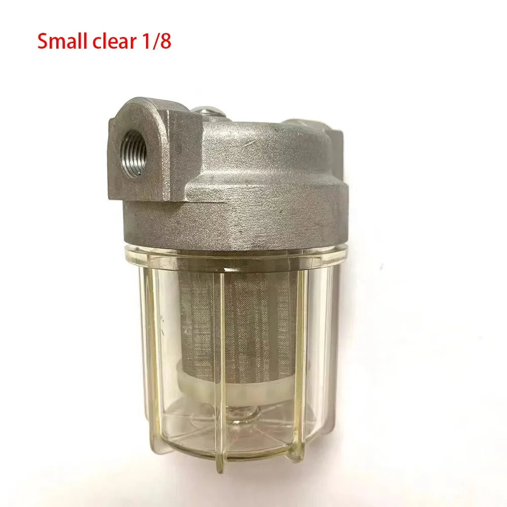 Oil Filter for Oil Burners Aluminium, Clear P.C. Cup 1/4‘ 3/8’1/2’ 3/4’1’Small Diesel Filter for 25L/H Boilers