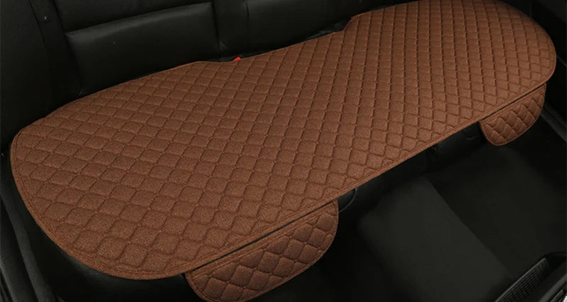 Car Seat Cover Accesorries Flax Summer Protect Cushion Protector Front Rear Full Set Vehicle Supplies Auto Interior Universal