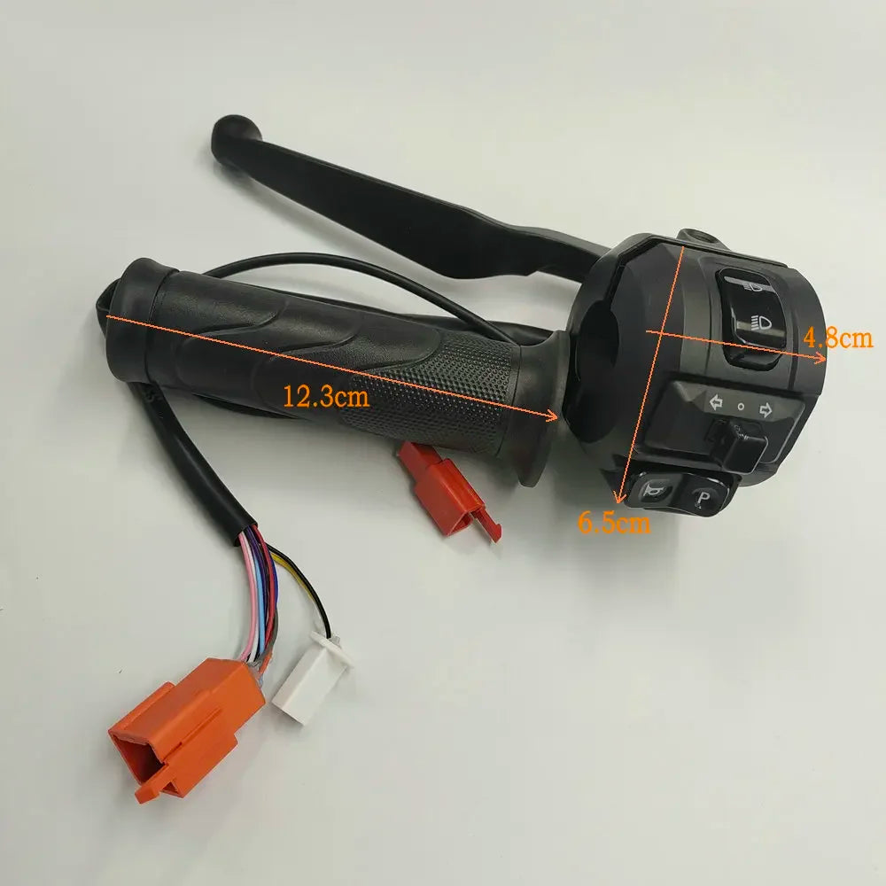 Tricycle Conversion Part Electric Bicycle Battery Vehicle Throttle+combination Switch Scooter Handle+button Assembly