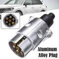 7 Pin Aluminium Alloy Plug Trailer Truck Towing Electrics Durable 12V Connector EU Plug Professional Replacement For Truck