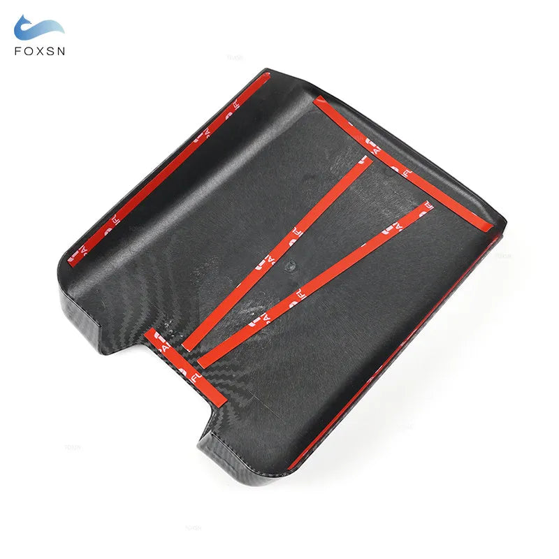 For Audi A6 C8 2019 2020 2021 Car Interior Center Console Armrest Storage Box Cover Carbon Texture Trim Accessories