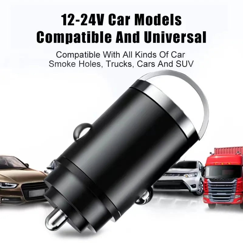 USB C Car Charger 100W Dual Ports PD Fast Charging Car Phone Adapter For iPhone Xiaomi Quick Charge 3.0 Type C Charger In Car