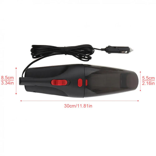 12V 5M 120W Car Vacuum Cleaner Wet Dry Portable Handheld Dual Use Mini Auto Vacuum Cleaner with Washable HEPA Filter LED Light