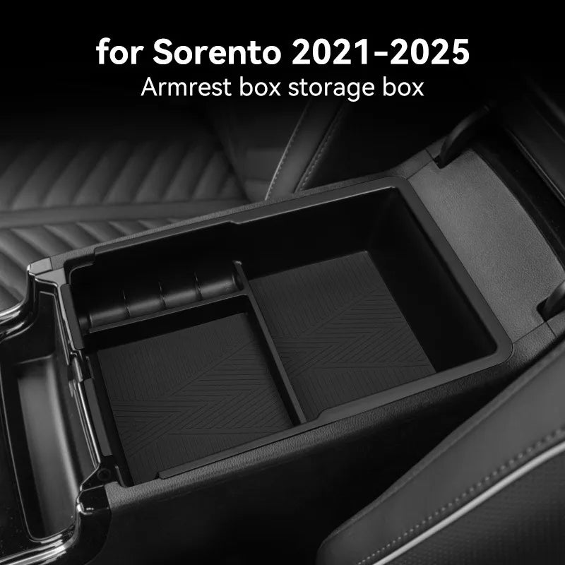 For Kia Sorento 2021-2025 Armrest Box Car Interior Accessories Organizer Storage Case in Front of Central Console Storage Box