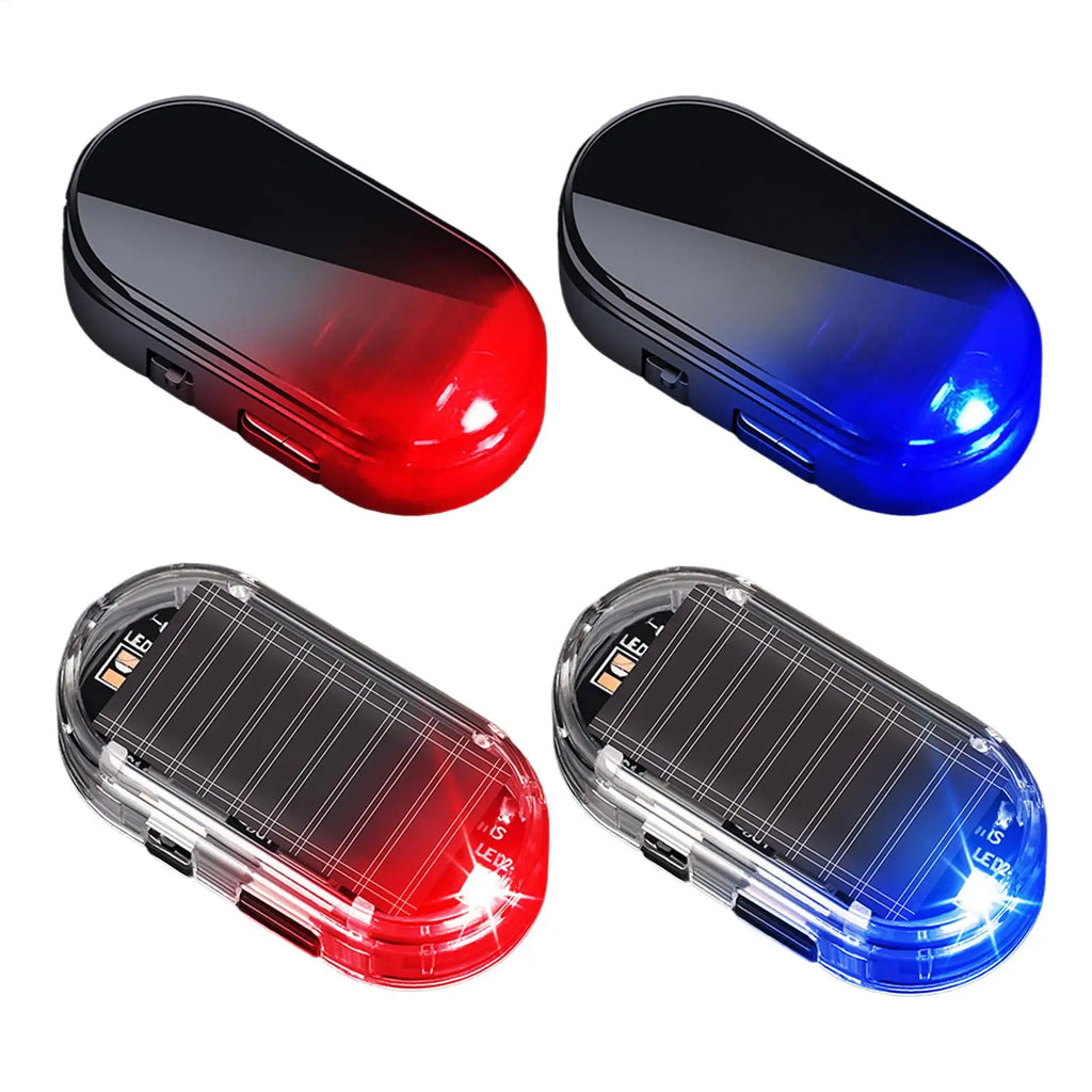 Car solar anti-theft light auto interior warning light LED Warning Lamp Simulated Alarm Anti-Theft LED Flashing Security Light
