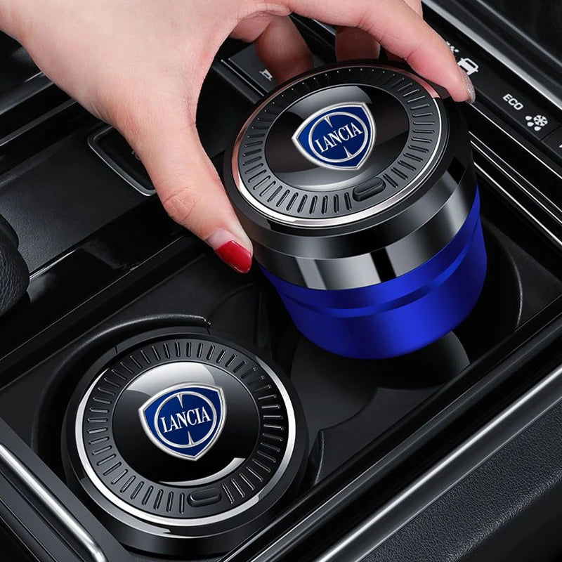 Car Interior Accessories Portable Luminous Ceramic Liner Cigarette Car Ashtray For Lancia ypsilon musa STRATOS Y Phedra