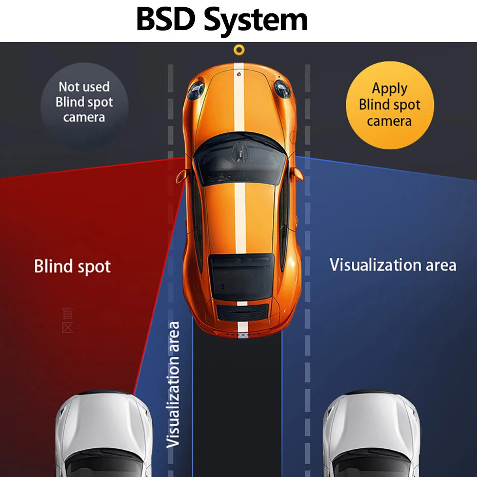 4K Dash Cam 4-Channel Record 1080P ADAS BSD Car DVR WIFI APP Rear View Mirror Auto Video Recorder Camera Ultra HD 24H Parking