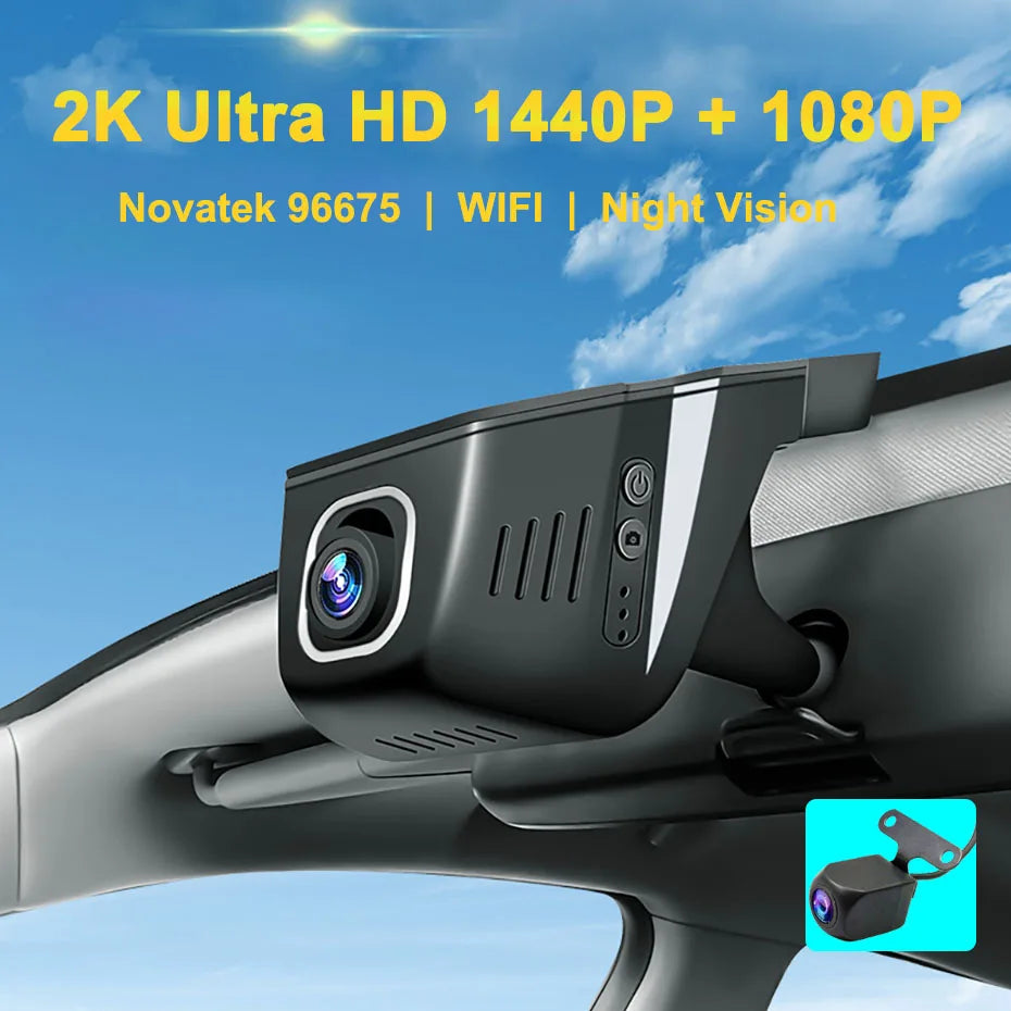 1080P Car Dashcam 4K 5K Video Recorder 24 Hours Front and Rear Car Camera Electronic Products Black Box APP Control Accessories