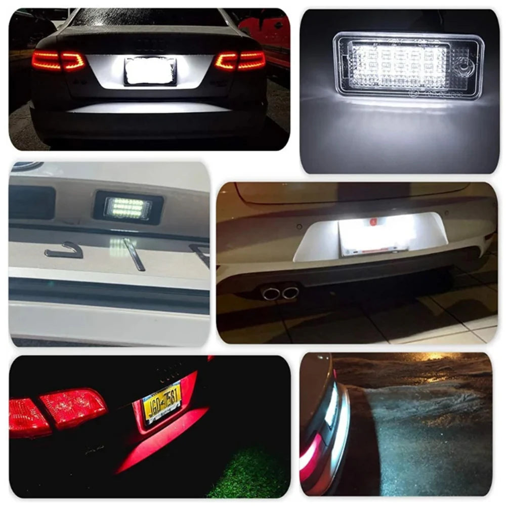 Car Led Light number plate lamp For Audi A3 8P S3 A4 B6 B7 A6 S6 A8 RS4 Q7 License Plate Lights Led Bulb Auto accessories