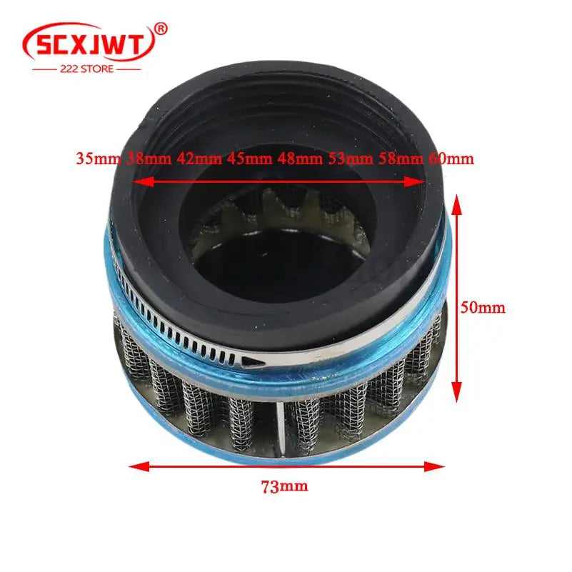 Long Lasting Engine Life Motorcycle ATV Air Cleaner Intake Filter (28mm/35mm/39mm/42mm/44mm/48mm/50mm/52mm/54mm/60mm)