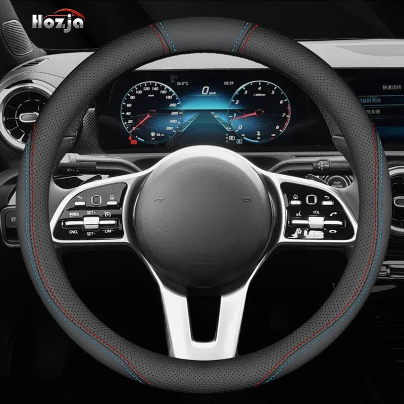 Large Size Bus Truck Steering Wheel Cover Leather Braid Cover for MAN TGS TGX E TGE CIT TGL TGM Auto Interior Accessories