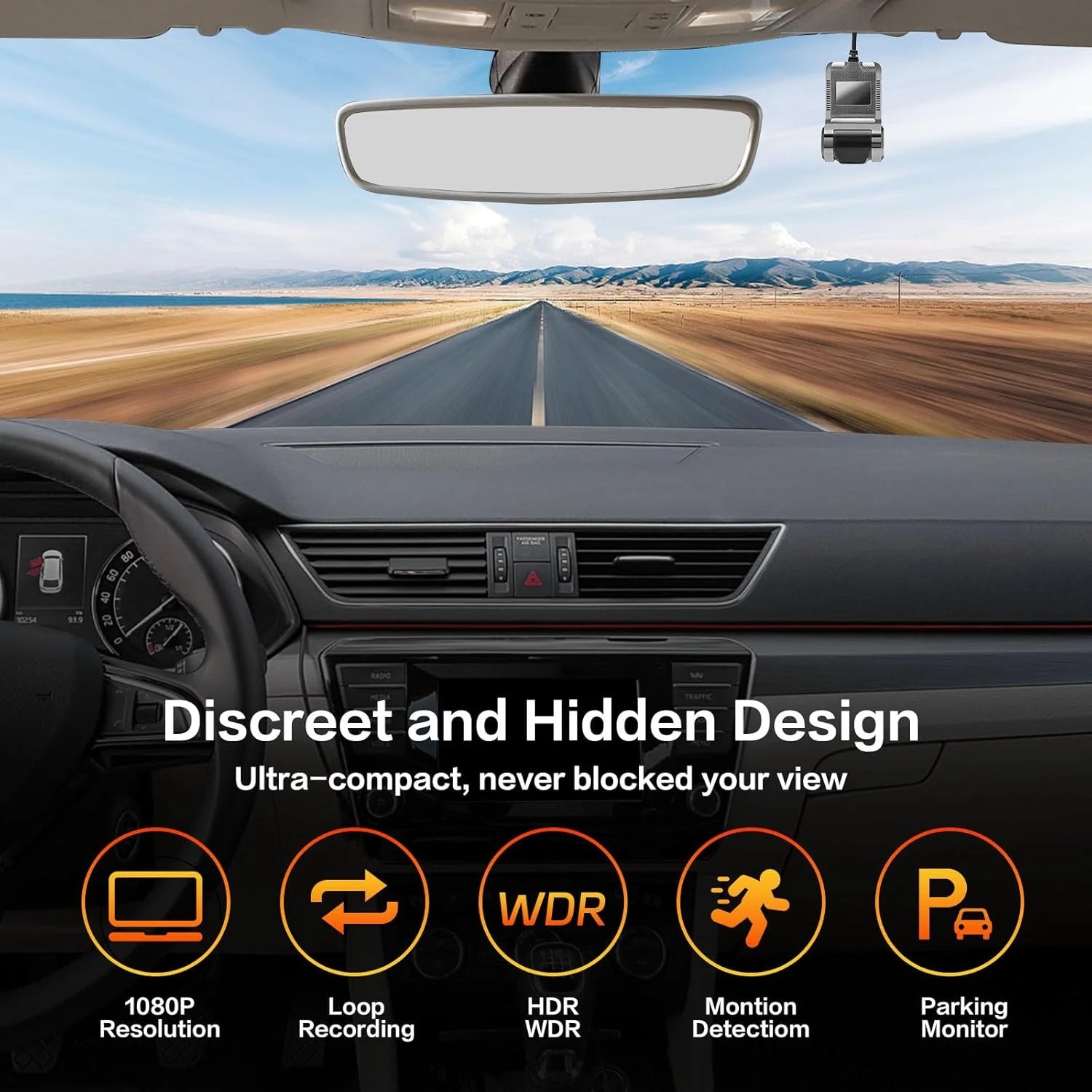 Car DVR Dash Cam Full HD 1080P Dash Cam For DVD Android Player ADAS LDWS Navigation Unit Auto Audio Voice Alarm Video Recording