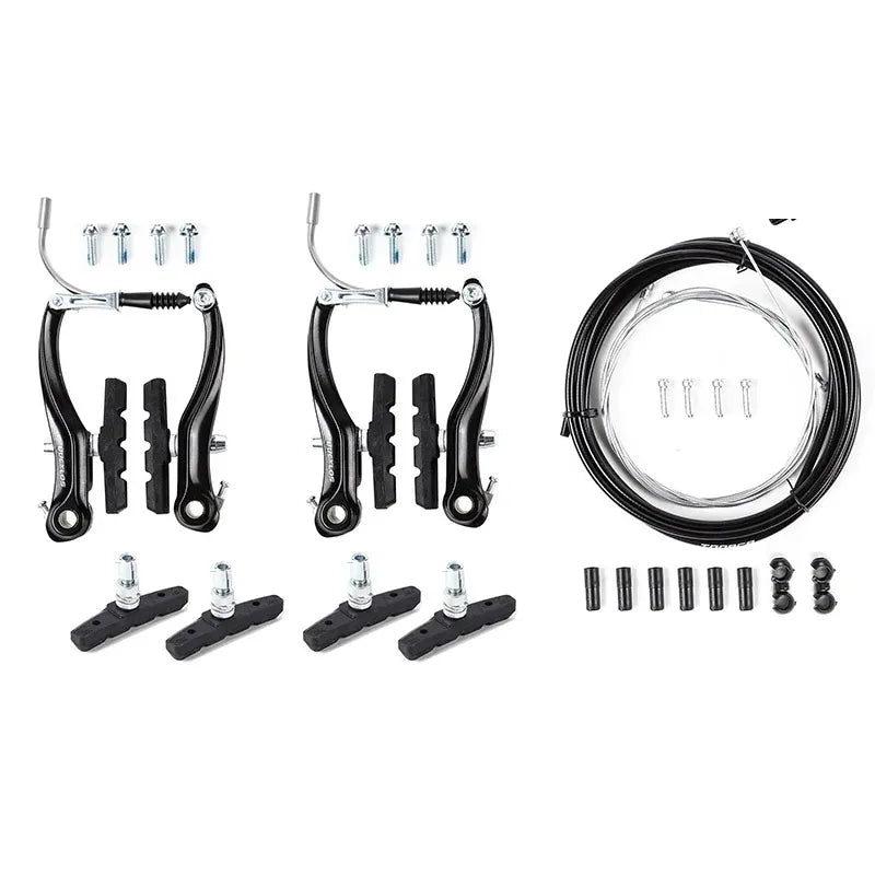 BUCKLOS Bicycle V Brakes Set Aluminum Alloy Bike Brake Lever Line Pulling V Brake Caliper Universal Cable Road Bike Brake Kit