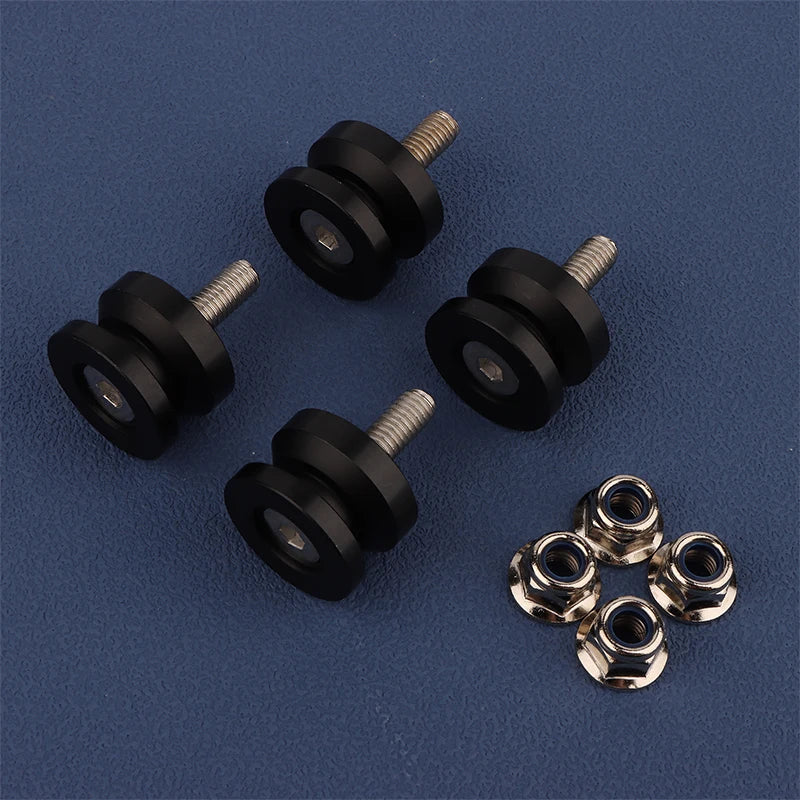 Motorcycle Luggage Accessories Set, 4Pcs: Rear Trunk Top Case, Tail Box & Side Box Brackets, Base Plate Buckle