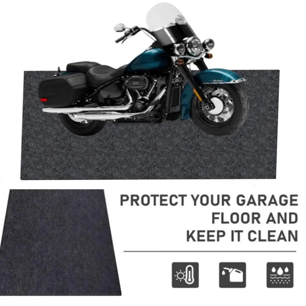 1.5M Garage Floor Mat For Under Car Non-Slip Oil Spill Mat Absorbent Felt Garage Mat Rubber Backing For Car Maintenance Storage