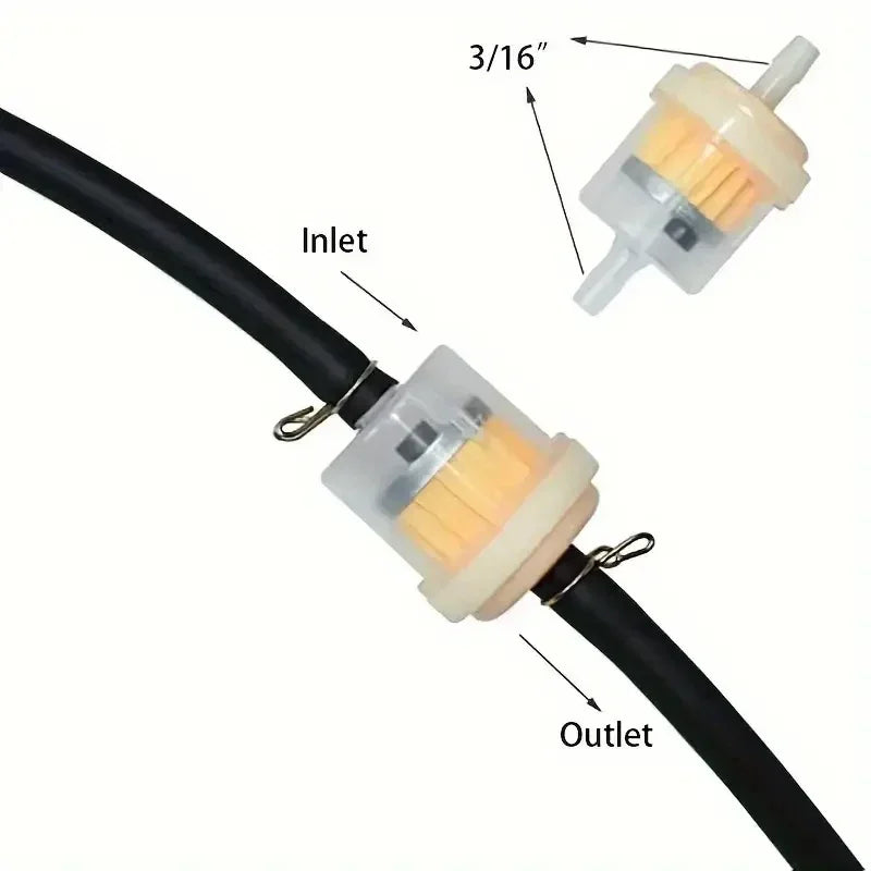 100pcs Gas Fuel Gasoline Oil Filter for Motorcycle Moped Scooter Motocross Go Kart Gasoline Fuel Filters Accessories