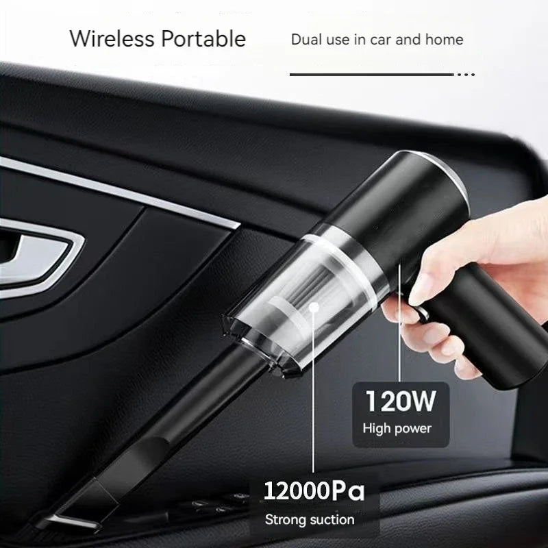 Compact Cordless Vacuum Cleaner 2000PA Powerful Suction for Car Interior