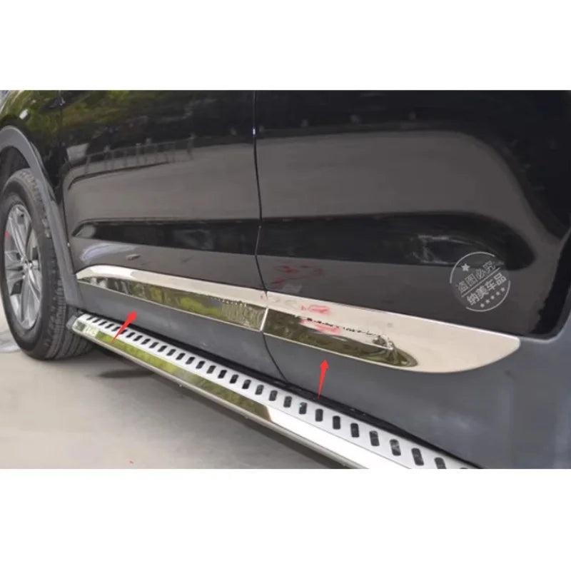 Car Accessories For Hyundai SANTA FE IX45 2013 2014 2015 2016-2017 2018 Body  door side anti-collision decorative bright strip