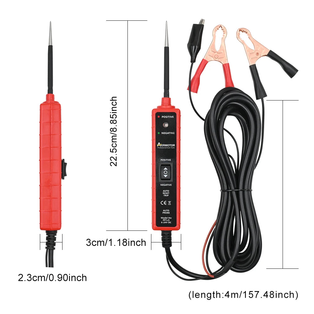 Automotive Electric Circuit Tester Car Electrical System Tester Automobile Circuit Tester With Power Switch Vehicle Diagnostic