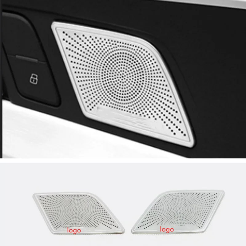 For Audi A4/A5/S4 2017-2022 Interior Accessories Stainless Steel Door Speaker Audio Loudspeaker Cover Trim Car Styling