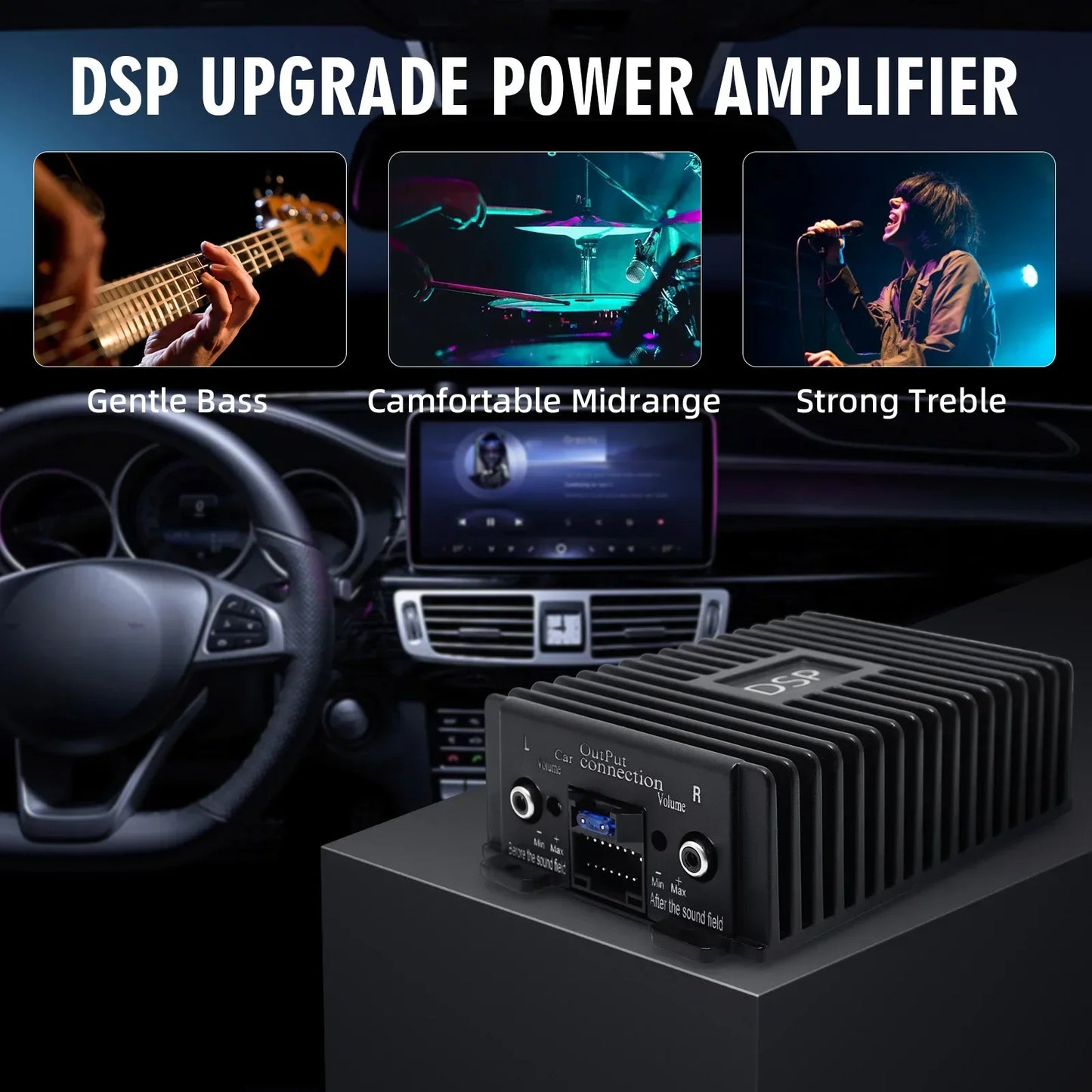 AD Car Audio Processor DSP Power Amplifier Car Audio Android Large Screen Dedicated Amplified Car Woofer Car Intelligent Sound