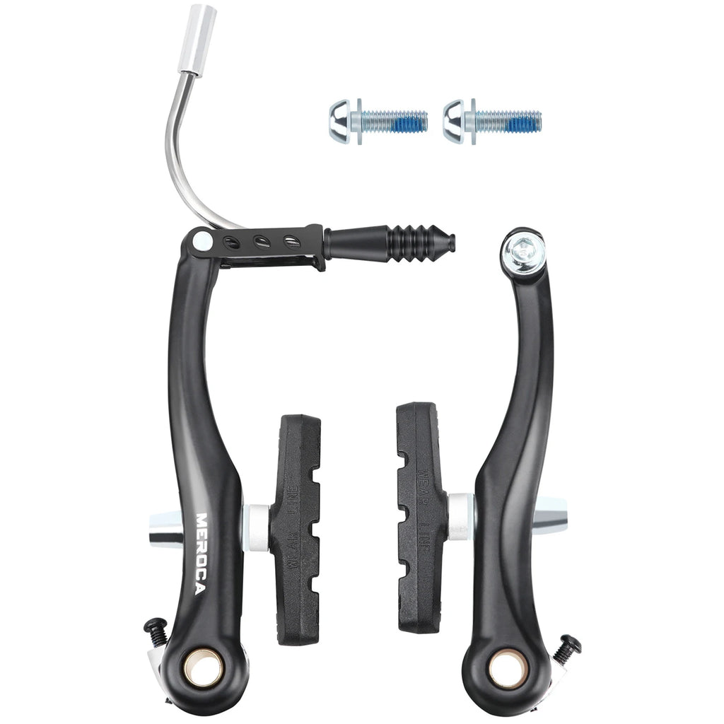 V Brake Set Bike Brakes High Clear V Brakes Mountain Bike Aluminium Alloy Brake Arms Stainless Steel Guides 110mm Length