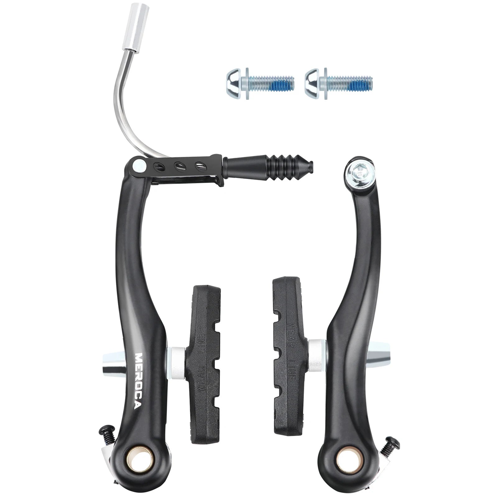V Brake Set Bike Brakes High Clear V Brakes Mountain Bike Aluminium Alloy Brake Arms Stainless Steel Guides 110mm Length
