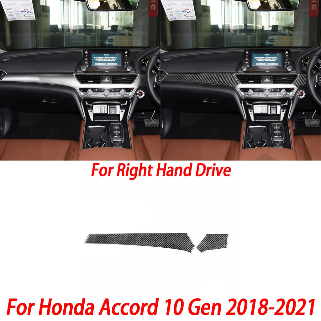 Interior Accessories Steering Wheel Central Armrest Panel Cup Holder For Honda Accord 10th Gen 2008—2021 Carbon Fiber Sticker