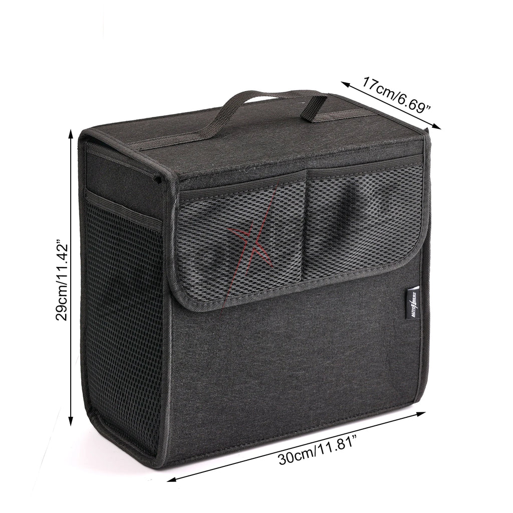 Universal Car Trunk Organizer Auto Boot Organiser Storage Box Bag Portable Felt Tidy Non-slip Tool Bag Foldable Car Accessories