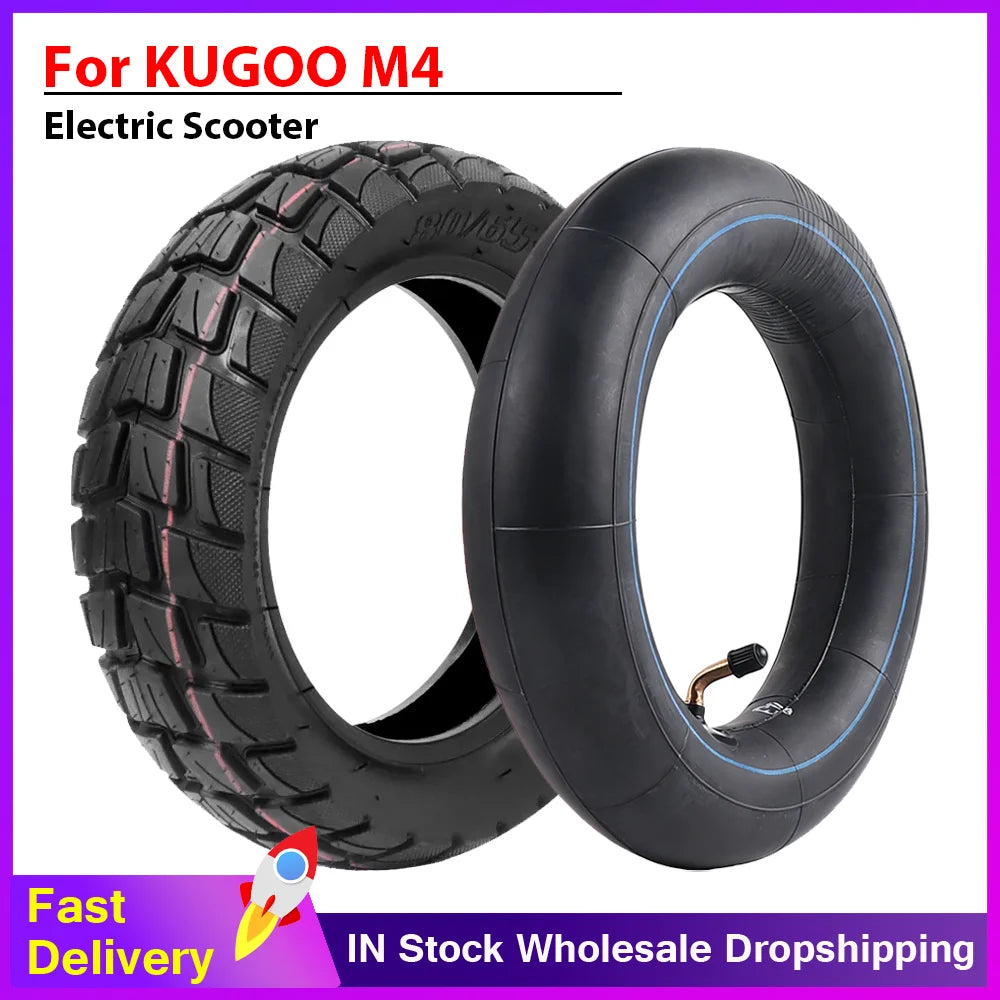 80/65-6 10x3 Inch Off-Road Inner Outer Tire 255x80 Tires Electric Scooter For Speedual Grace 10 Zero 10X Kugoo M4 Pro Tyre