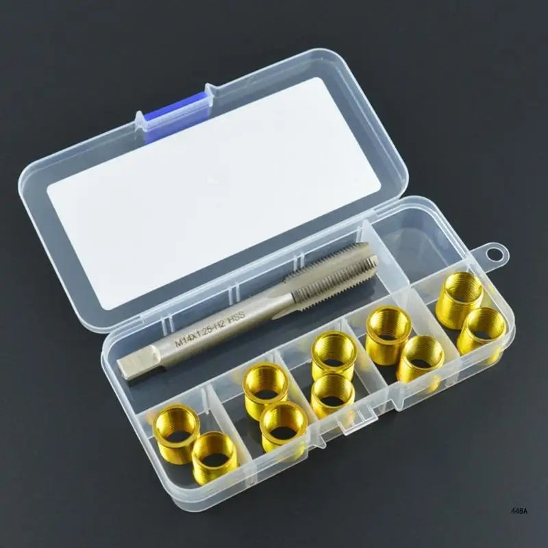 Spark Plugs Thread Repair Tool Tap Spark Plugs with M12x1.25 Inserts Tap Kit Thread Inserts Spark Plugs Thread Replacement