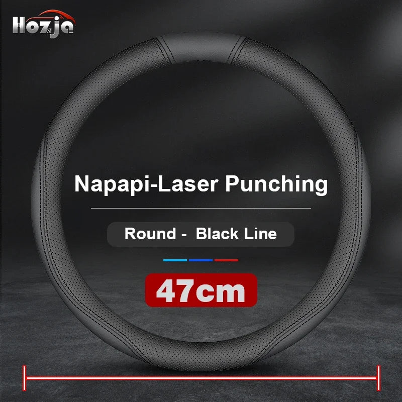 Large Size Bus Truck Steering Wheel Cover Leather Braid Cover for MAN TGS TGX E TGE CIT TGL TGM Auto Interior Accessories