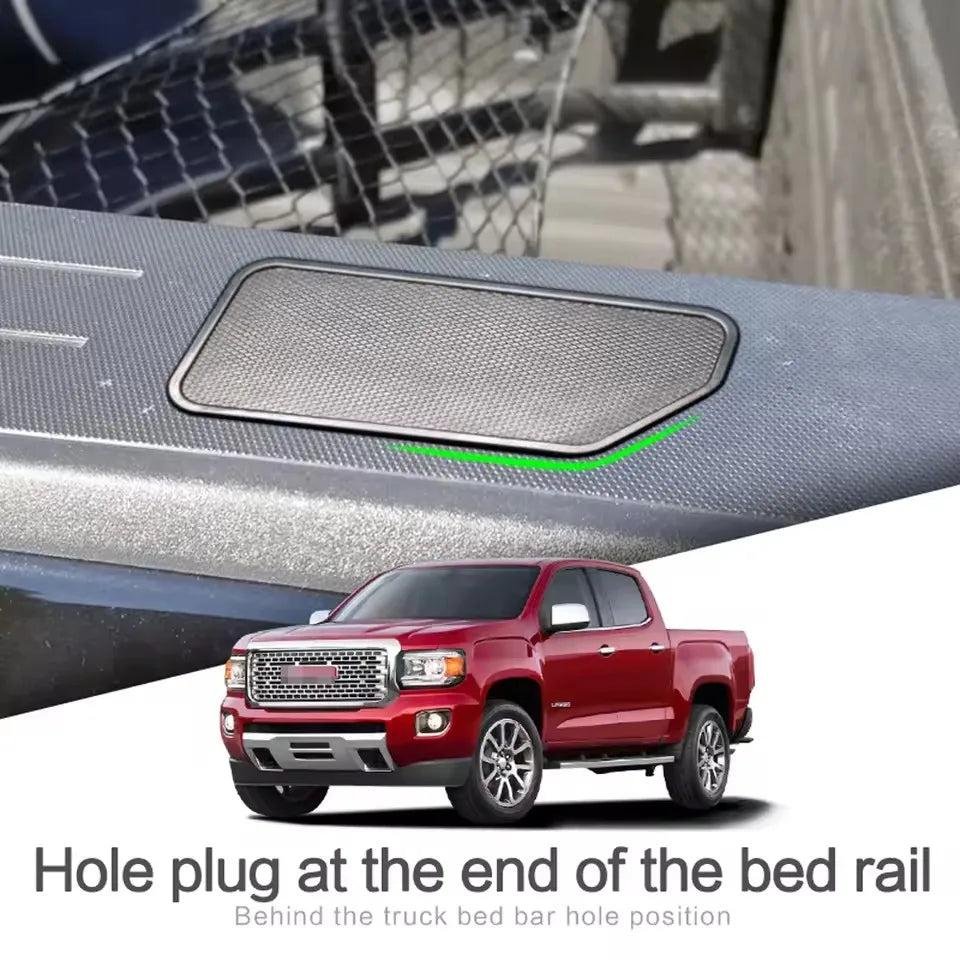 2PCS for Chevrolet Chevy Colorado GMC Canyon 2015 - 2021 Pocket Covers Truck Pickup Protective Bed Rail Hole Plugs Accessories