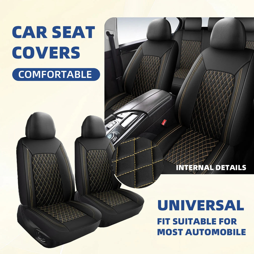 Car Seat Covers Full Set Front Split Rear Bench For Car Universal Cloth SUV Sedan Van Automotive Interior Covers  0910