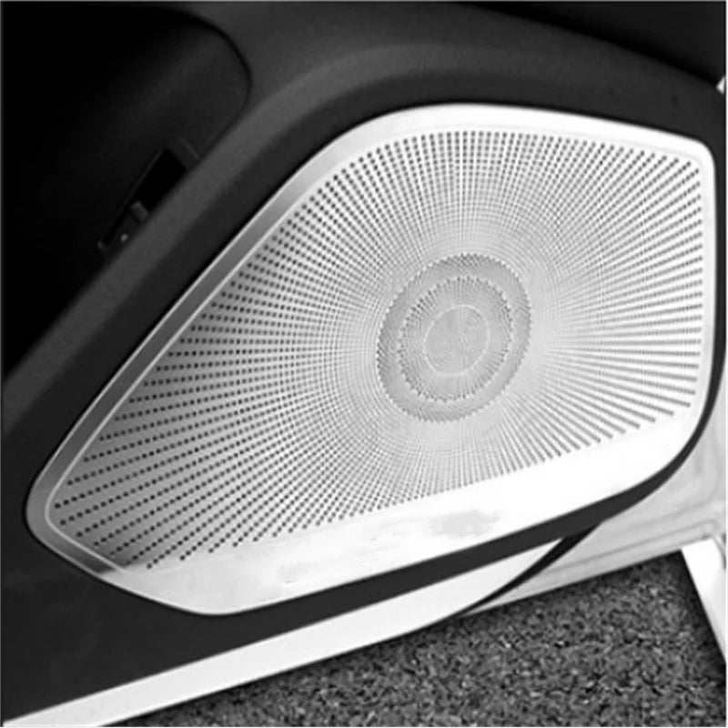 For Audi A4/A5/S4 2017-2022 Interior Accessories Stainless Steel Door Speaker Audio Loudspeaker Cover Trim Car Styling